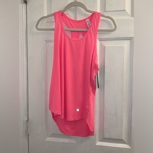 Size small bright pink tank top keyhole racerback activewear athletic